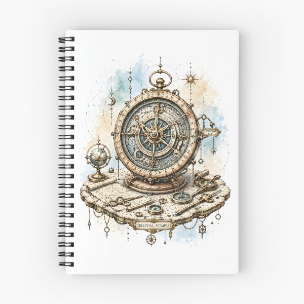Item preview, Clockpunk Astronomical Compass – Celestial Navigation Relic designed and sold by Shadow Sprite Art.