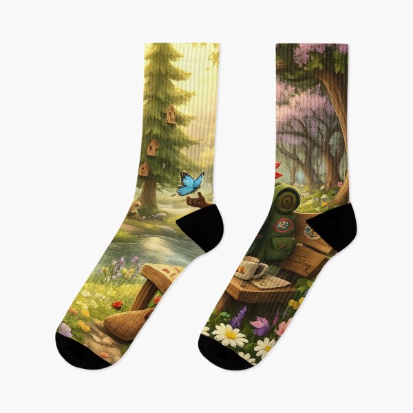 Item preview, Happy Beaver Adventures – Morning Among the Butterflies designed and sold by Clothes With Smiling Animals Walt Gral.
