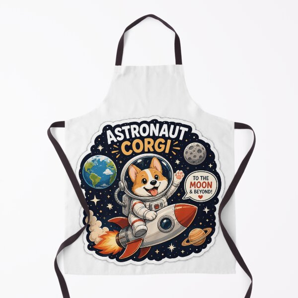 Item preview, Astronaut Corgi Sticker | Cute Space Dog | To The Moon & Beyond | Rocket Corgi Laptop Sticker designed and sold by GenZStickerHub1.