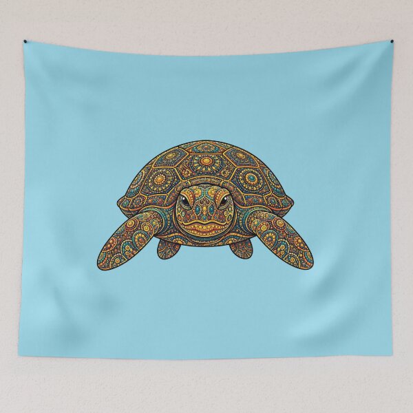 Item preview, Radiant Sea Turtle Ocean Radiance Art designed and sold by Zaru Zentangle Studio.