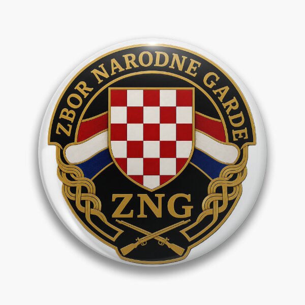 Artikelvorschau, Historisches Militäremblem der kroatischen Nationalgarde (ZNG) | Würdigung des kroatischen Vaterlandkrieges entworfen und verkauft von BicbA-shophr.