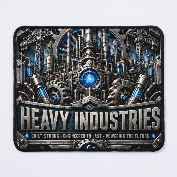 Item preview, Steel Emblem Heavy Industries | Premium Industrial Factory Badge | Mechanical Steel Logo designed and sold by SteelCoat Studio.