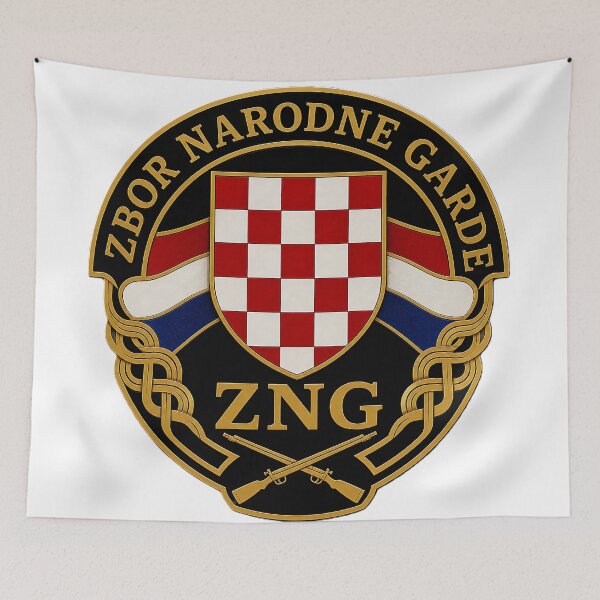 Item preview, ZNG Croatian National Guard Vintage Military Emblem | Croatian Homeland War Tribute designed and sold by BicbA-shophr.
