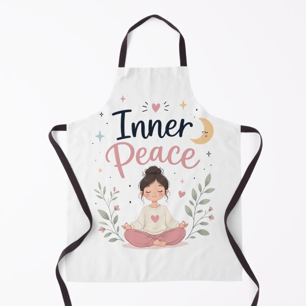 Item preview, Inner Peace Cute Meditation Quote | Kawaii Mindfulness Aesthetic | Calm Mental Health Typography Design designed and sold by Sanika arts .