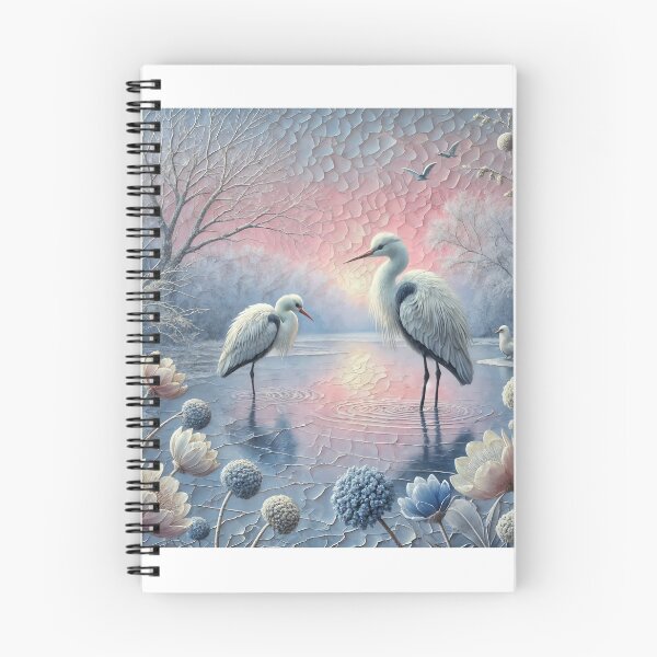 Item preview, Oil painting of two egrets in  a pond designed and sold by Chi261.