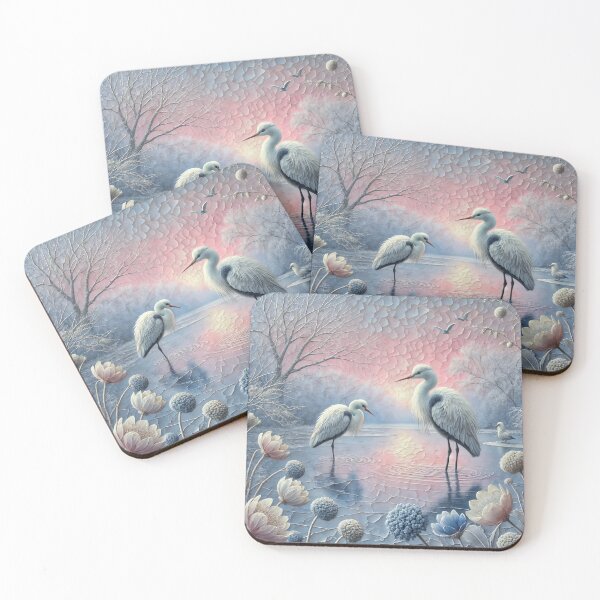 Item preview, Oil painting of two egrets in  a pond designed and sold by Chi261.