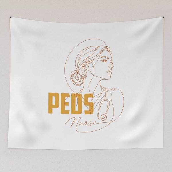 Item preview, Peds Nurse Line Art — Pediatric Nurse Gift | Aesthetic RN Portrait Shirt designed and sold by KiwyStudio.