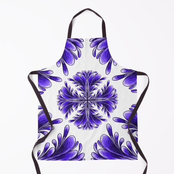 Item preview, Blue petal tile designed and sold by Doodles by Em.