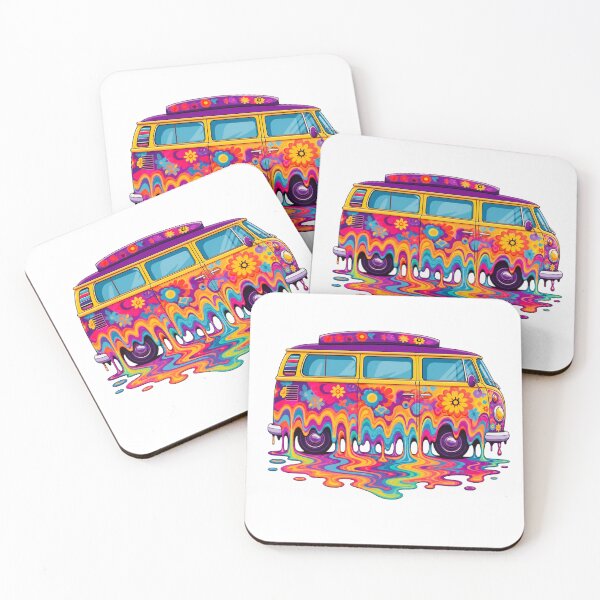 Item preview, Psychedelic melting hippie bus art trippy designed and sold by 618designs.