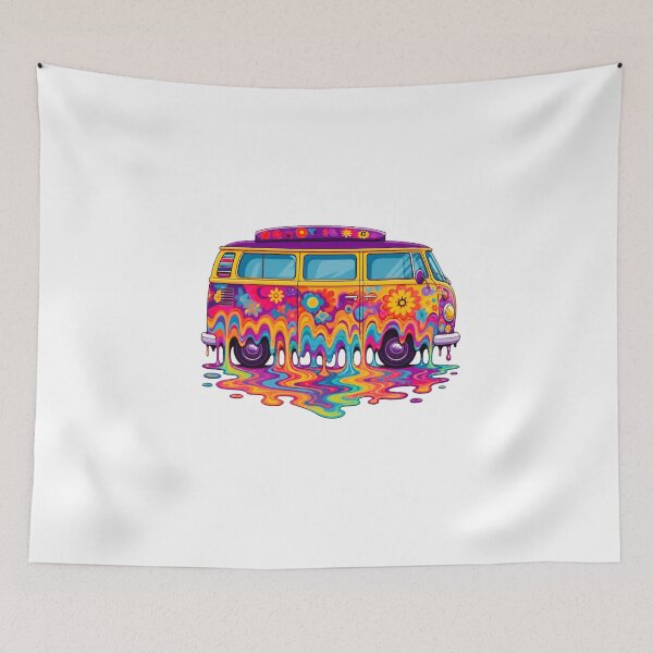 Item preview, Psychedelic melting hippie bus art trippy designed and sold by 618designs.