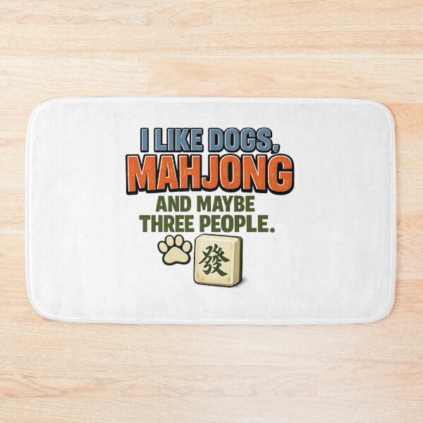Item preview, I Like Dogs Mahjong and Maybe Three People Vintage Funny Mahjong Lover Retro Mahjong Player, Dog Lover Humor Mahjong  designed and sold by Teeture.