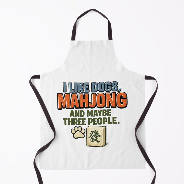 Item preview, I Like Dogs Mahjong and Maybe Three People Vintage Funny Mahjong Lover Retro Mahjong Player, Dog Lover Humor Mahjong designed and sold by Teeture.