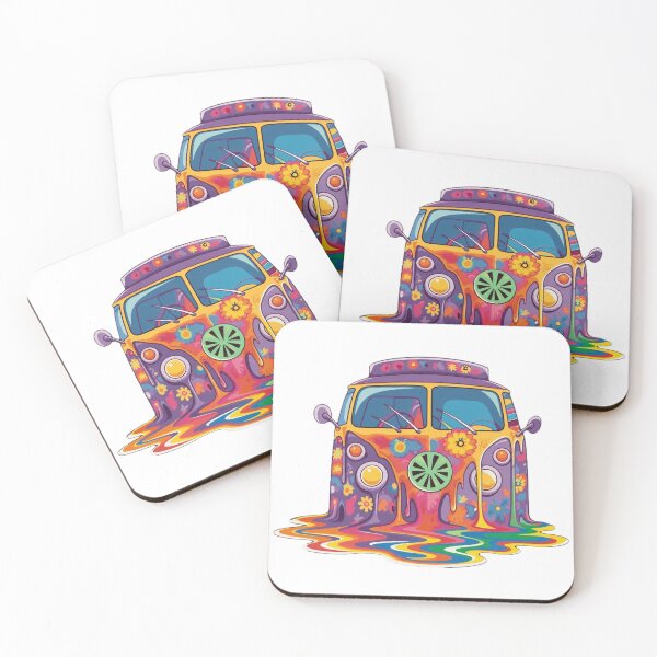 Item preview, Psychedelic melting trippy hippie bus designed and sold by 618designs.