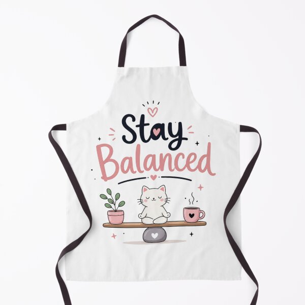 Item preview, Stay Balanced Cute Meditation Cat | Kawaii Mindfulness Quote Aesthetic Sticker designed and sold by Sanika arts .