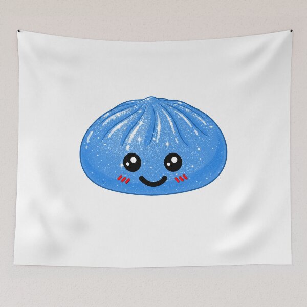 Item preview, Kawaii Rainbow Dumpling squishy Bao raviolo light blue designed and sold by made4K.