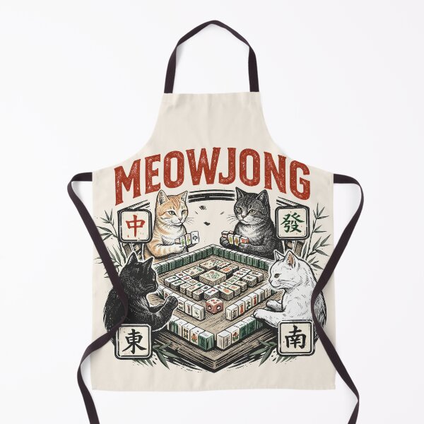 Item preview, Meowjong Funny Cats Playing Mahjong designed and sold by legendaryskins.