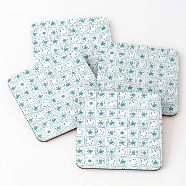 Item preview, Blue Flower Tiles Pattern designed and sold by ArkangelMerici.