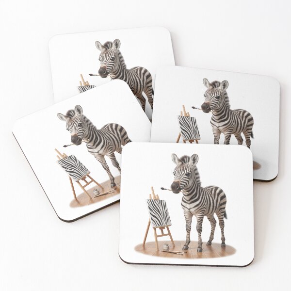 Item preview, Little Zebra Painting Stripes designed and sold by Helenaphotoart.
