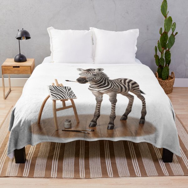 Item preview, Little Zebra Painting Stripes designed and sold by Helenaphotoart.