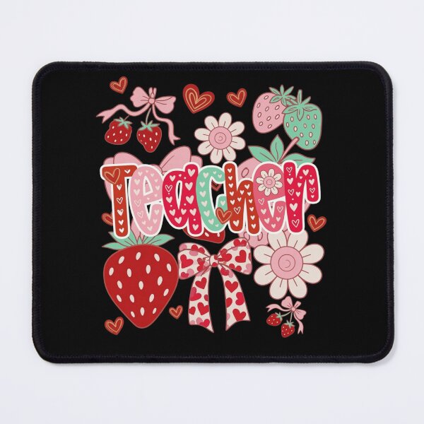 Item preview, Berry Sweet Teacher Retro Coquette Bow and Strawberries designed and sold by haitrieuic96.