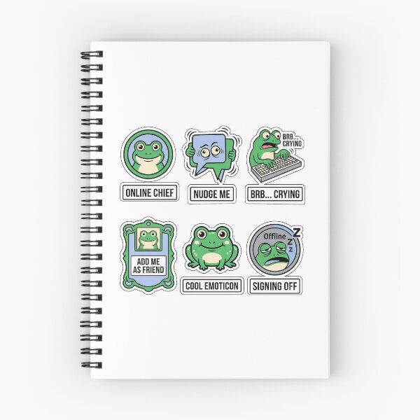 Item preview, Retro Frog Internet Chat Sticker Pack - Vintage 2000s Online App Puns designed and sold by SimpleP.