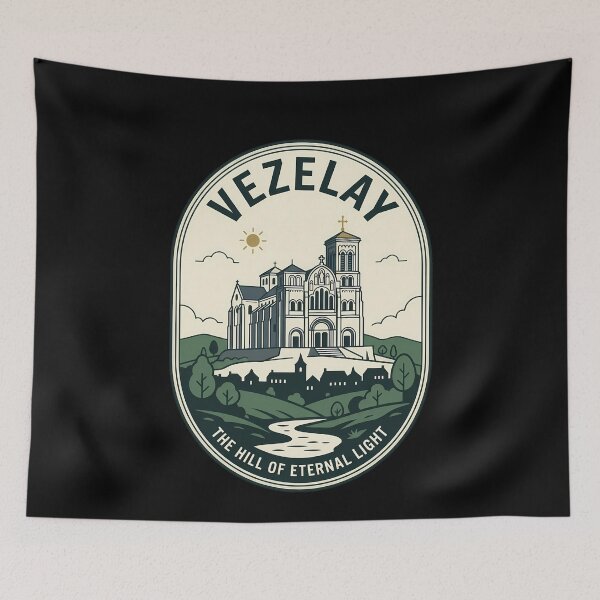 Item preview, Vezelay France Vintage Travel Emblem Basilica designed and sold by k3rstman1.