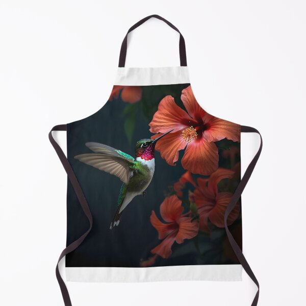 Item preview, Emerald Hummingbird and Red Hibiscus Flower designed and sold by LuminaGraphix.