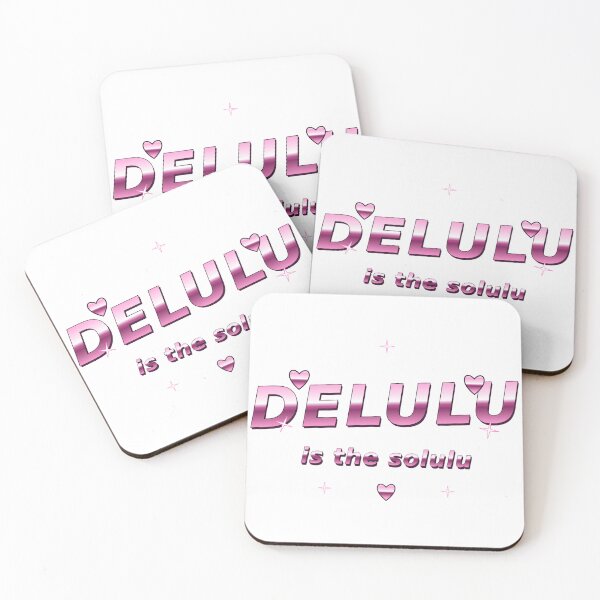 Item preview, Delulu Is The Solulu Y2K Chrome Funny Quote designed and sold by DraakMonster013.
