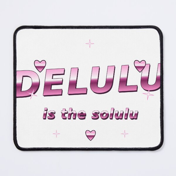 Item preview, Delulu Is The Solulu Y2K Chrome Funny Quote designed and sold by DraakMonster013.