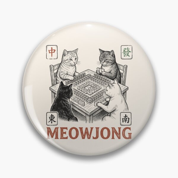 Item preview, Funny Cats Playing Meowjong designed and sold by legendaryskins.