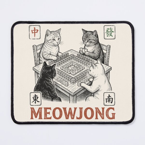 Item preview, Funny Cats Playing Meowjong designed and sold by legendaryskins.