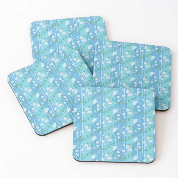 Item preview, Blue Fans and White Flowers designed and sold by ArkangelMerici.
