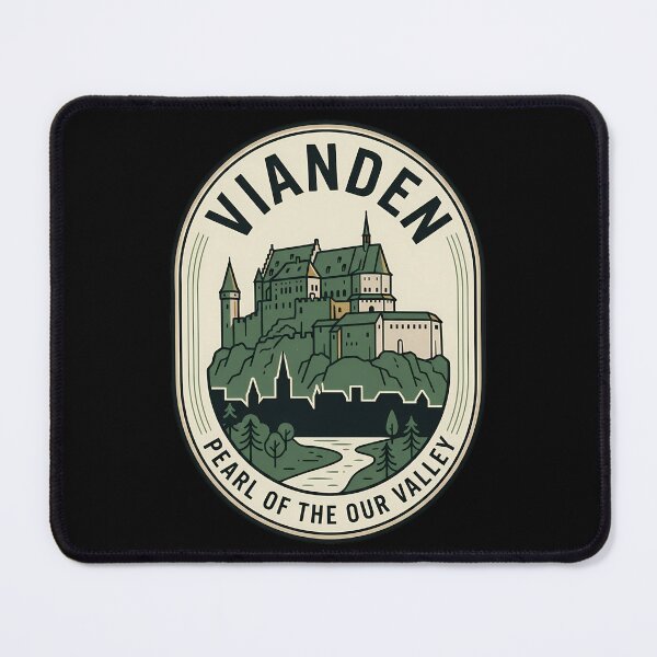 Item preview, Vianden Castle Luxembourg Vintage Travel Emblem Badge designed and sold by k3rstman1.