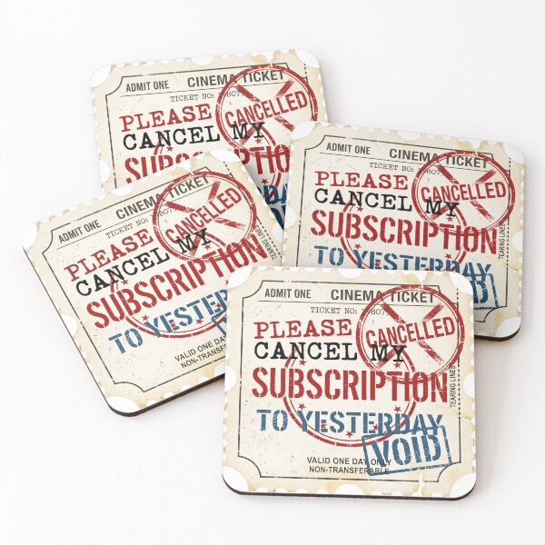 Item preview, Please Cancel My Subscription to Yesterday Funny Vintage Ticket designed and sold by pictranoosa.