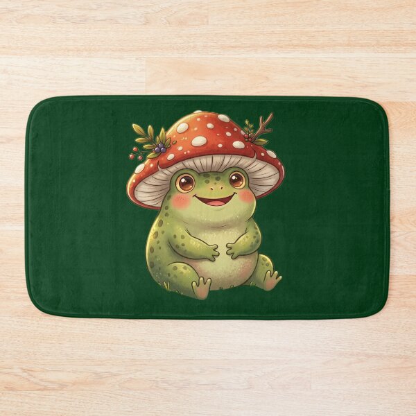 Item preview, Cute Watercolor Frog Wearing a Mushroom Hat designed and sold by kchechare09art.