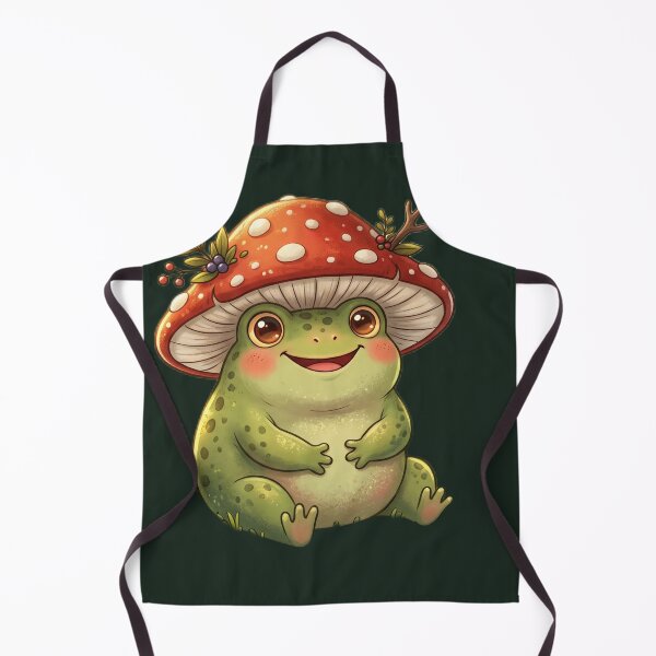 Item preview, Cute Watercolor Frog Wearing a Mushroom Hat designed and sold by kchechare09art.