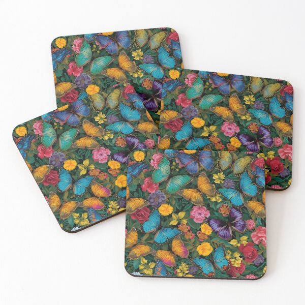 Item preview, Vibrant Colorful Butterfly and Floral Seamless Pattern designed and sold by LuminaGraphix.