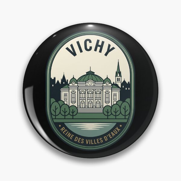 Item preview, Vichy France Queen of Water Vintage Travel Emblem designed and sold by k3rstman1.
