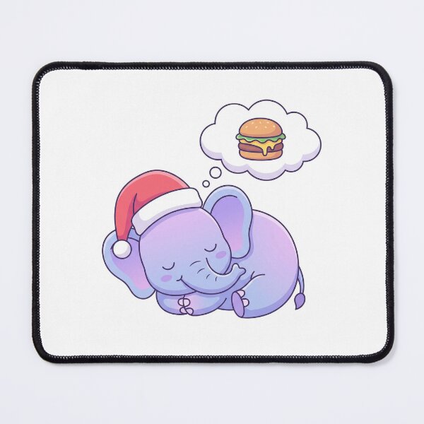 Item preview, Cute Sleeping Baby Elephant with Santa Hat | Kawaii Christmas Cartoon Sticker designed and sold by mayatA-rt.