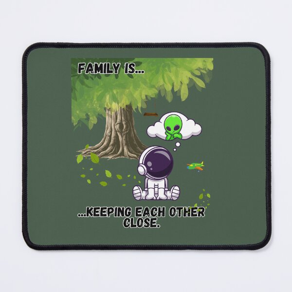 Item preview, Family Is Keeping Each Other Close Cute Astronaut and Alien Design designed and sold by AhmadAnnaPrints.