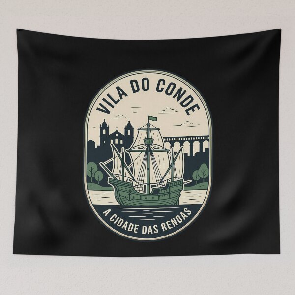 Item preview, Vila Do Conde Portugal Vintage Travel Emblem designed and sold by k3rstman1.