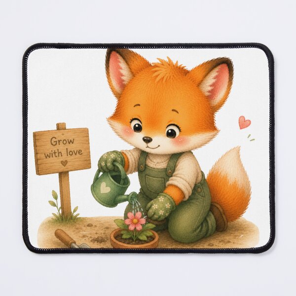 Item preview, Cute Gardening Fox Sticker designed and sold by Snikdha.
