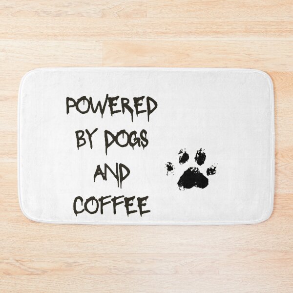 Item preview, Powered by dogs and coffee| dog humor art designed and sold by HappyTail Prints.