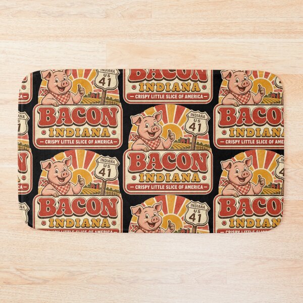 Item preview, Bacon Indiana Vintage Funny USA Travel Souvenir designed and sold by HROC.