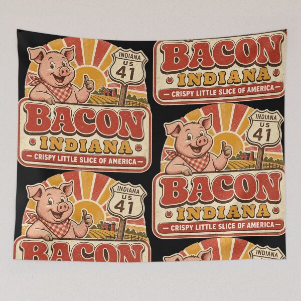 Item preview, Bacon Indiana Vintage Funny USA Travel Souvenir designed and sold by HROC.