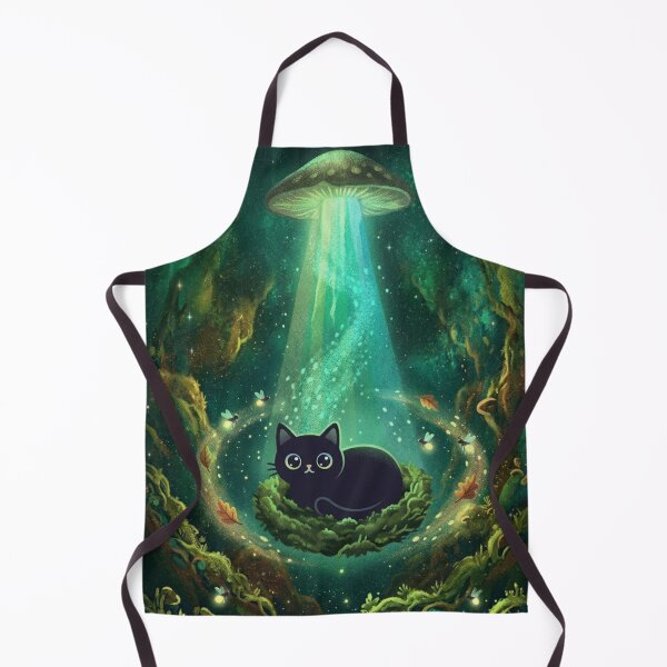 Item preview, Magical Bioluminescent Forest Black Cat designed and sold by 0Zetgest.