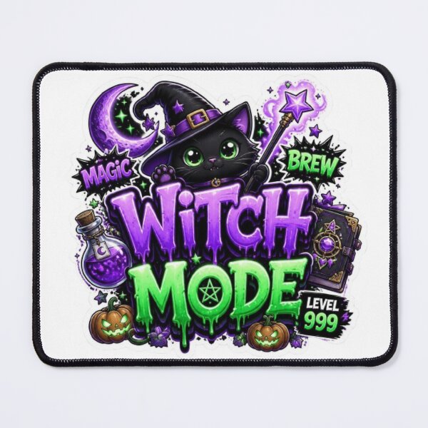 Item preview, WITCH MODE Graffiti Sticker PNG | Cute Halloween Witch Aesthetic | Spooky Kawaii Vinyl Decal | Colorful Gamer Style Laptop & Journal Sticker designed and sold by Stylestickers55.