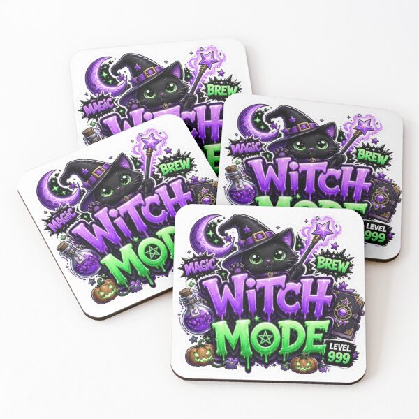 Item preview, WITCH MODE Graffiti Sticker PNG | Cute Halloween Witch Aesthetic | Spooky Kawaii Vinyl Decal | Colorful Gamer Style Laptop & Journal Sticker designed and sold by Stylestickers55.