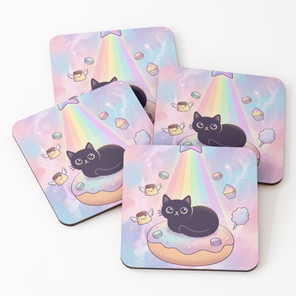 Item preview, Sweet Pastel Candy Planet Black Cat designed and sold by 0Zetgest.