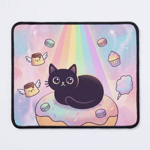 Item preview, Sweet Pastel Candy Planet Black Cat designed and sold by 0Zetgest.
